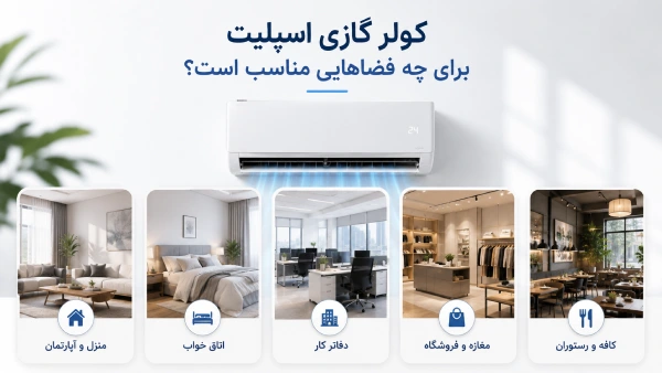 کولر گازی اسپلیت برای چه فضاهایی مناسب است؟