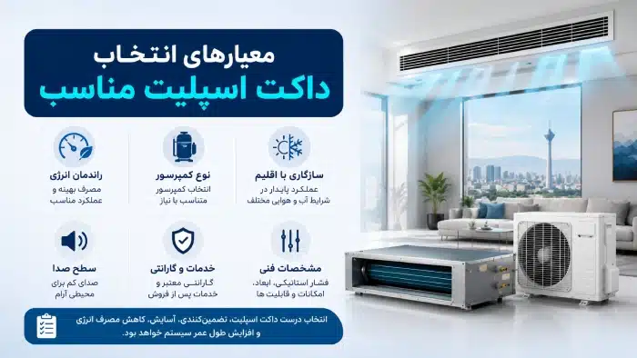 معیارهای انتخاب داکت اسپلیت مناسب
