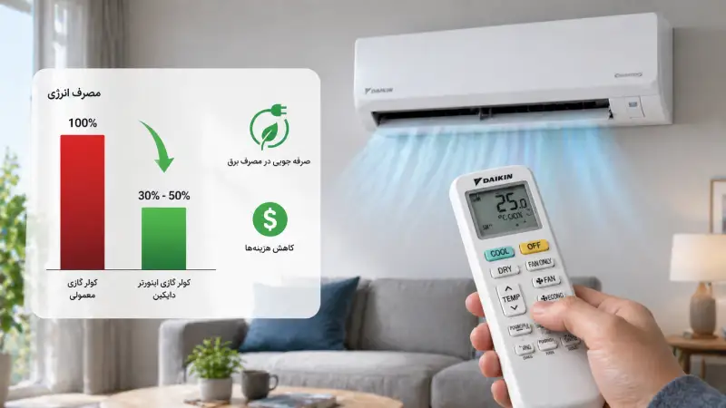 آیا کولر گازی اینورتر دایکین واقعاً کم‌مصرف است؟