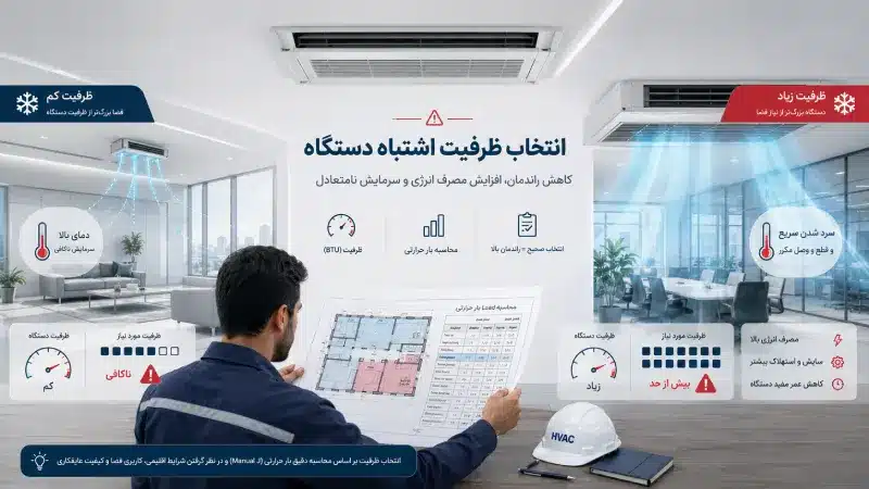 انتخاب ظرفیت اشتباه دستگاه