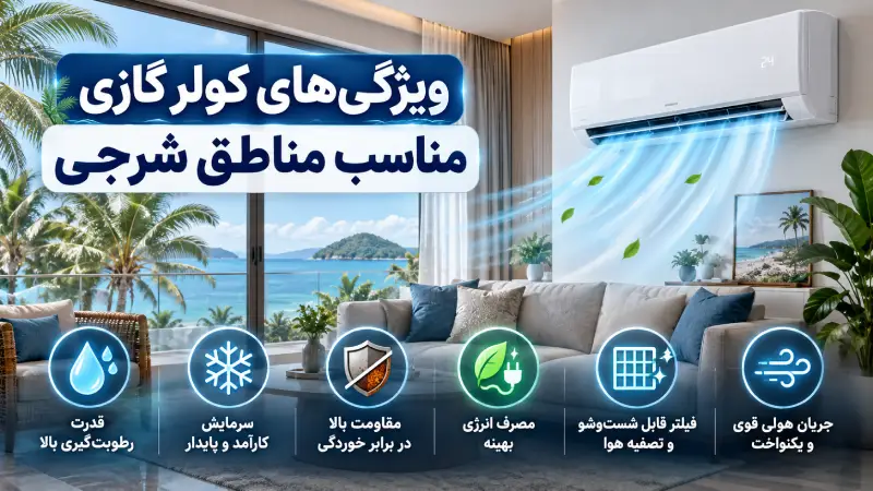 ویژگیهای کولر گازی مناسب مناطق شرجی